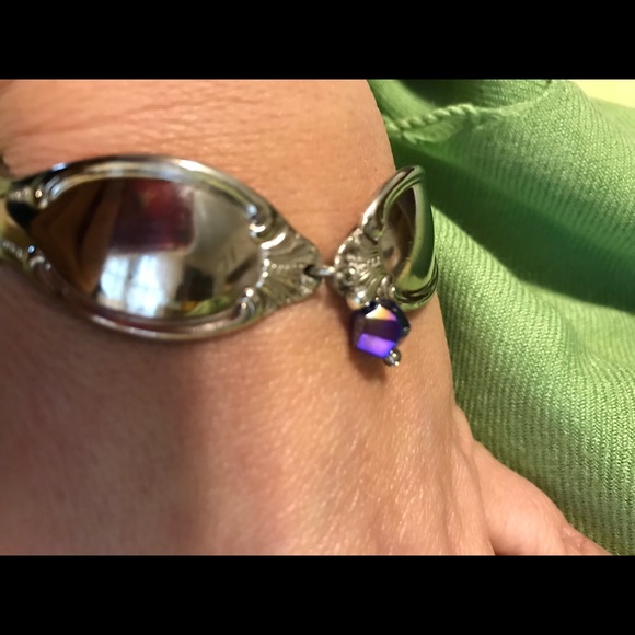 Spoon bracelet and ring with matching earrings - Picture 5 of 6
